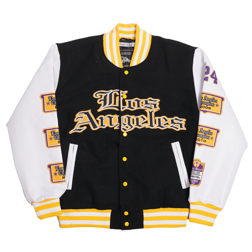 LOS ANGELES CHAMPION BLACK VARSITY JACKET - Allstarelite.com