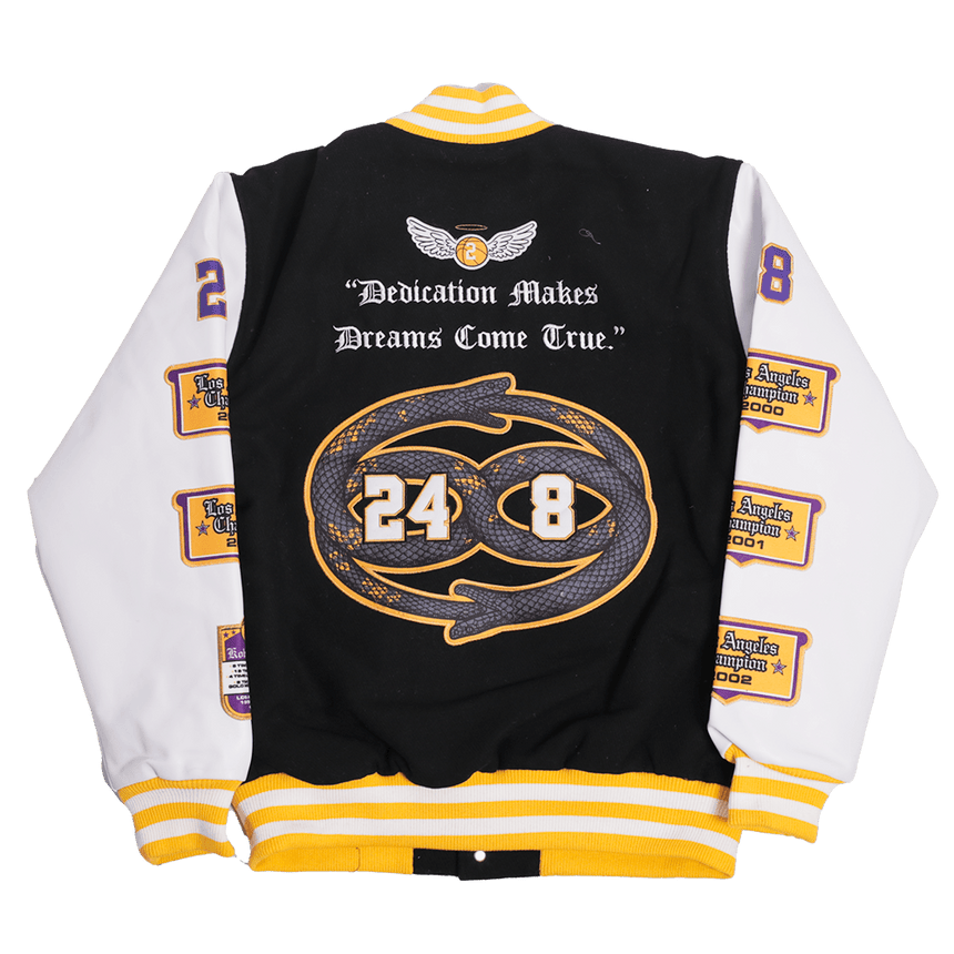 LOS ANGELES CHAMPION BLACK VARSITY JACKET - Allstarelite.com
