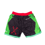 MALCOLM X AFRICA POWER SATIN SHORTS - Allstarelite.com