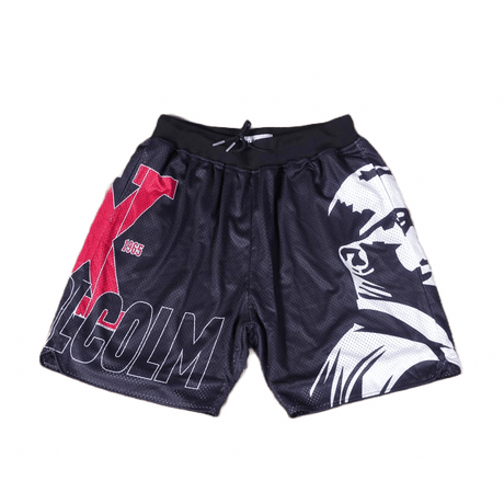 MALCOLM X BLACK & RED BASKETBALL SHORTS - Allstarelite.com