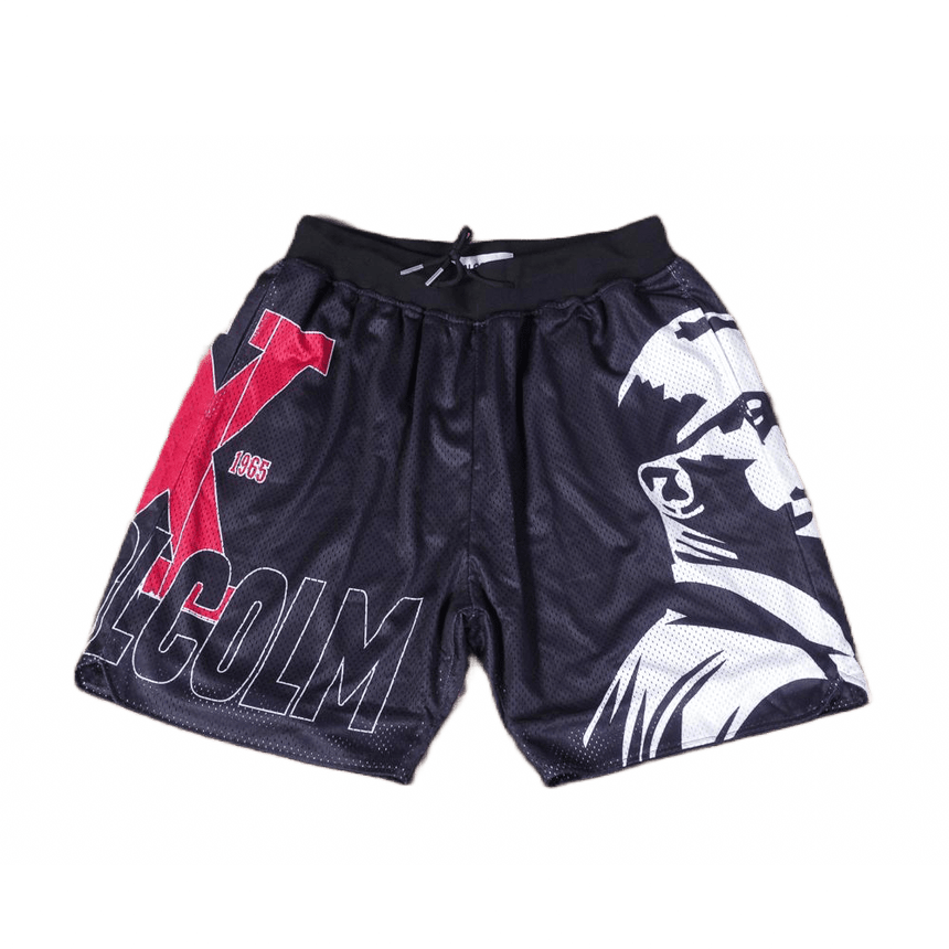 MALCOLM X BLACK & RED BASKETBALL SHORTS - Allstarelite.com