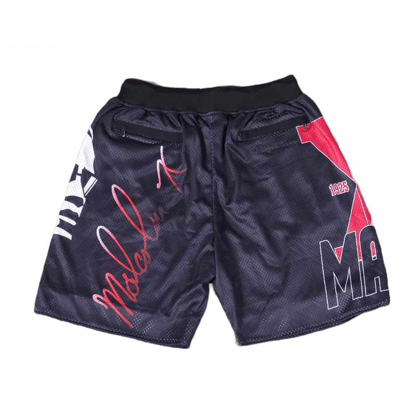 MALCOLM X BLACK & RED BASKETBALL SHORTS - Allstarelite.com