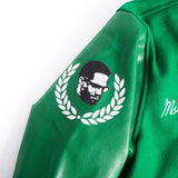 Malcolm X Varsity Jacket In Green - Allstarelite.com
