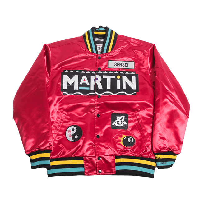 MARTIN DRAGON FLY JONES SATIN JACKET RED - Allstarelite.com