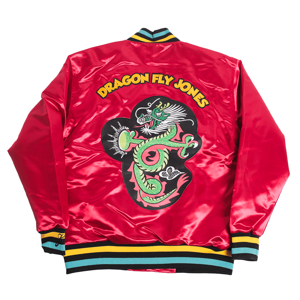 MARTIN DRAGON FLY JONES SATIN JACKET RED - Allstarelite.com