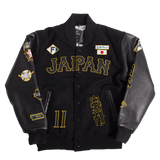 OHTANI JAPAN BLACK VARSITY JACKET - Allstarelite.com