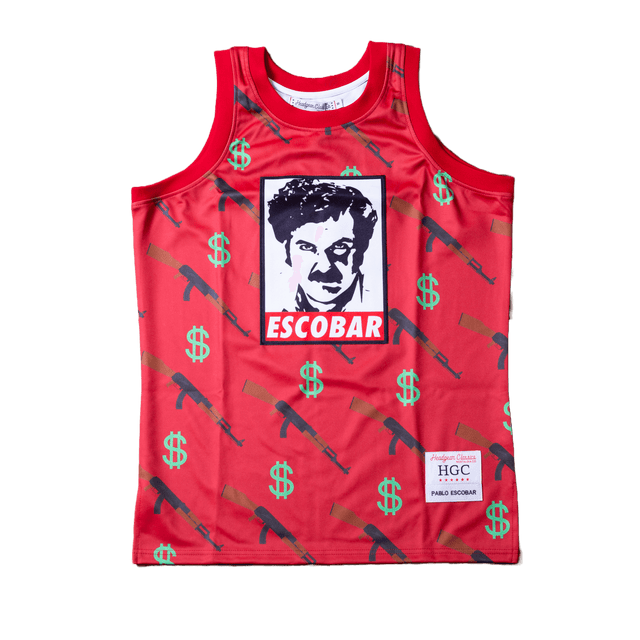 PABLO ESCOBAR RED BASKETBALL JERSEY - Allstarelite.com