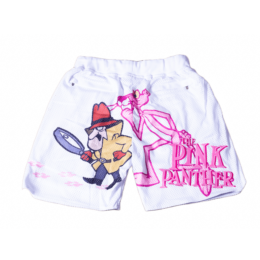 PINK PANTHER BASKETBALL SHORTS WHITE - Allstarelite.com