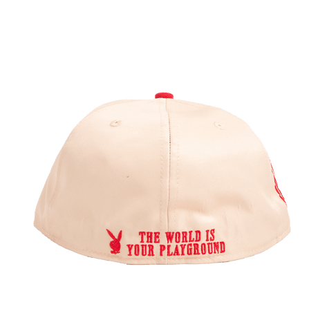 PLAYBOY PLAY FOR ALL CREAM FITTED HAT - Allstarelite.com
