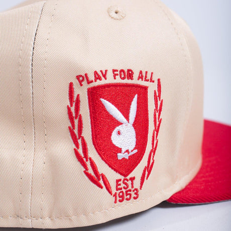 PLAYBOY PLAY FOR ALL CREAM FITTED HAT - Allstarelite.com