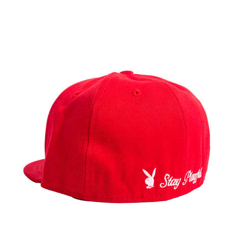 PLAYBOY STAY PLAYFUL RED FITTED HAT - Allstarelite.com