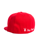 PLAYBOY STAY PLAYFUL RED FITTED HAT - Allstarelite.com