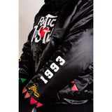 POETIC JUSTICE BLACK SATIN JACKET - Allstarelite.com