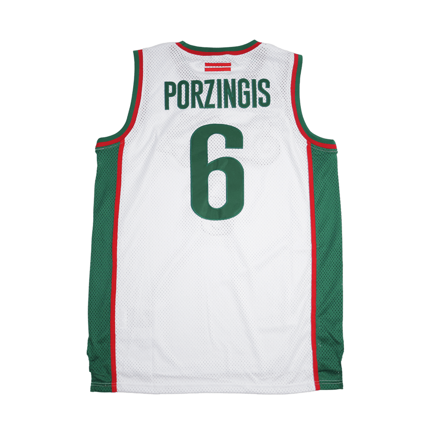 PORZINGIS WHITE BASKETBALL JERSEY - Allstarelite.com