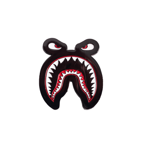 RED/BLACK/WHITE SHARK MOUTH PIN - Allstarelite.com