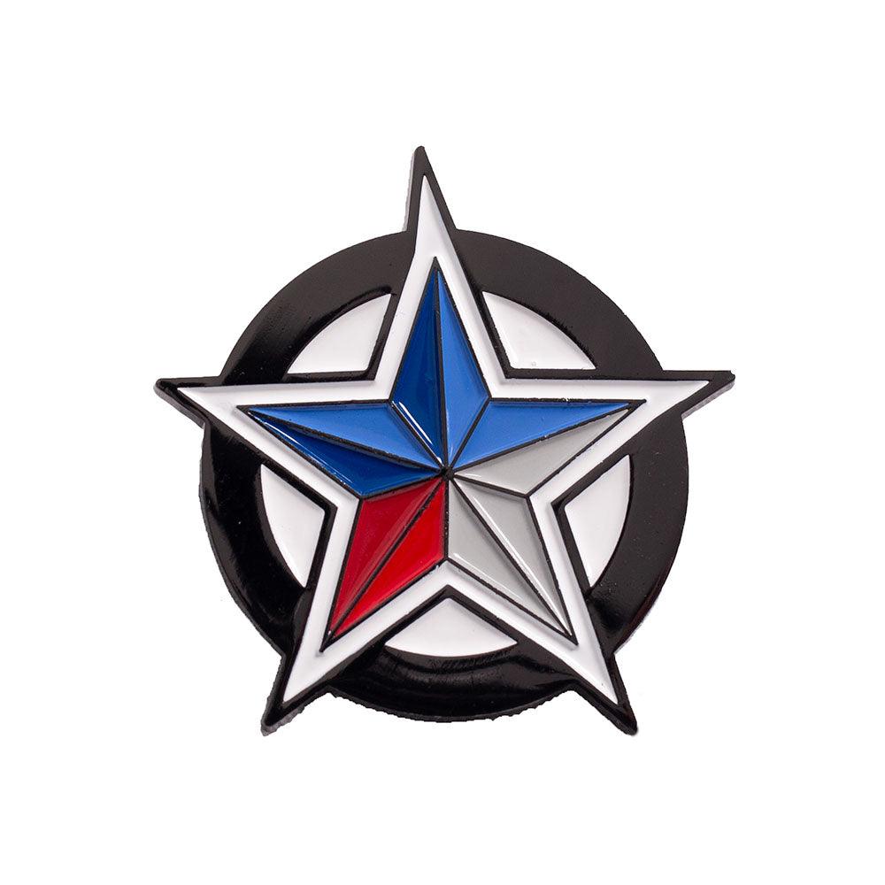 RED/WHITE/BLUE TEXAS STAR PIN - Allstarelite.com