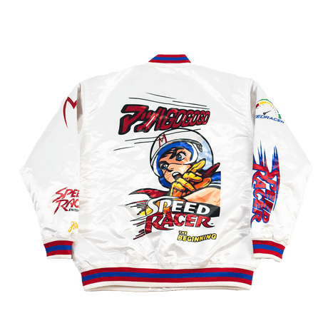 SPEED RACER SATIN JACKET WHITE - Allstarelite.com