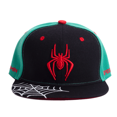 TEAL/BLACK SPIDERMAN WEB FITTED HAT - Allstarelite.com