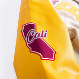 The Fresh Prince Bel-Air Academy Varsity Jacket In Tan/Yellow - Allstarelite.com