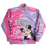 THE PROUD FAMILY PENNY SPLIT SATIN JACKET PINK/PURPLE - Allstarelite.com