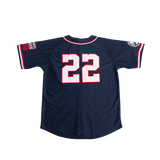 WASHINGTON BLACK SENATORS FLAG YOUTH BUTTON DOWN JERSEY - Allstarelite.com