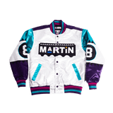 WHITE MARTIN 8 BALL SATIN JACKET - Allstarelite.com