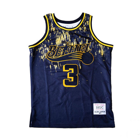 YOUTH ALT IVERSON BETHEL HS BASKETBALL JERSEY BLACK/YELLOW - Allstarelite.com