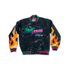 YOUTH BLACK FLAME FRESH PRINCE SATIN JACKET - Allstarelite.com